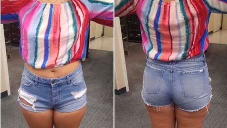 Expulsada una joven de un centro comercial por llevar pantalones cortos